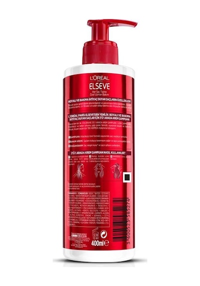 Elseve Color Vive 3'ü 1 Arada Low Krem Şampuan 400 ML