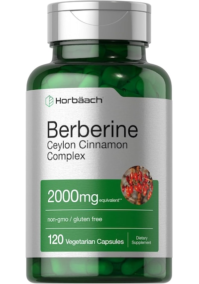 Horbäach Berberine With Ceylon Cinnamon 2000mg 120 Veggie Caps Aromasız