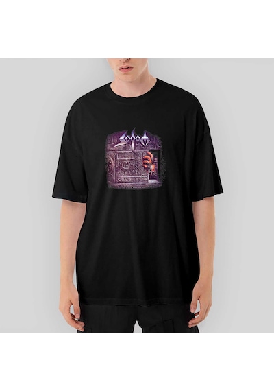 Sodom Better Off Dead Oversize Siyah Tişört Siyah