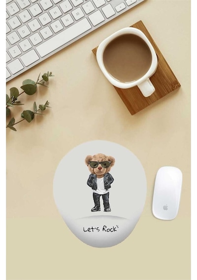 Rocker Teddy Desenli Bilek Destekli Mouse Pad Mousepad