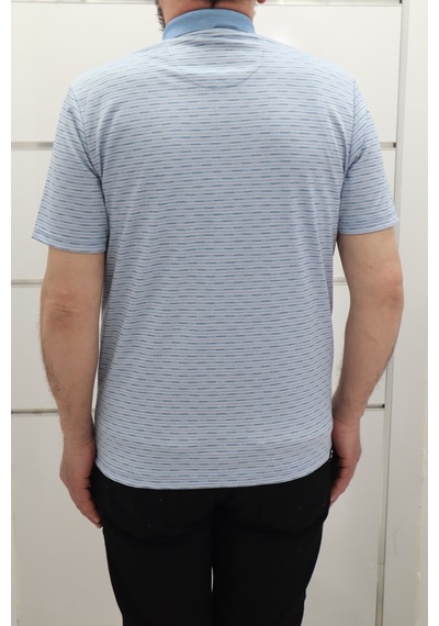 Becces Dmctekstil Erkek 001 Desenli Klasik Kesim Rahat Kalıp Tek Cepli Polo Yaka T-shirt Buz Mavi Becces Dmctekstil Erkek 001 Desenli Klasik Kesim Rahat Kalıp Tek Cepli Polo Yaka T-shirt Buz Mavi