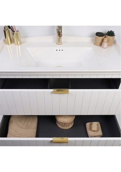 Kobos Noble 80 Cm Banyo Dolabı Seti Bianco Beyaz Kobos Noble 80 Cm Banyo Dolabı Seti Bianco Beyaz