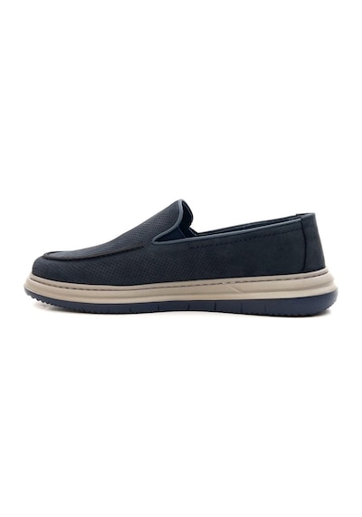 Greyder 64696 Erkek Hakiki Deri Baskılı Lastikli Comfort Casual Ayakkabı Lacivert