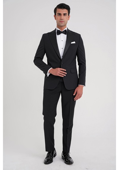 Efor Black 081 Takım Slim Siyah Siyah