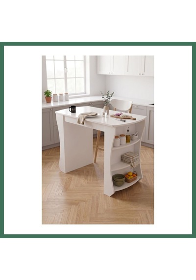 En-cag Mutfak Masası Mutfak Adası Ada Masa Bar Masası Kahvaltı Masası Raflı Çok Amaçlı Dolap Modern Masa 120x60 Cm 9837 Beyaz Bss En-cag Mutfak Masası Mutfak Adası Ada Masa Bar Masası Kahvaltı Masası Raflı Çok Amaçlı Dolap Modern Masa 120x60 Cm 9837 Beyaz Bss