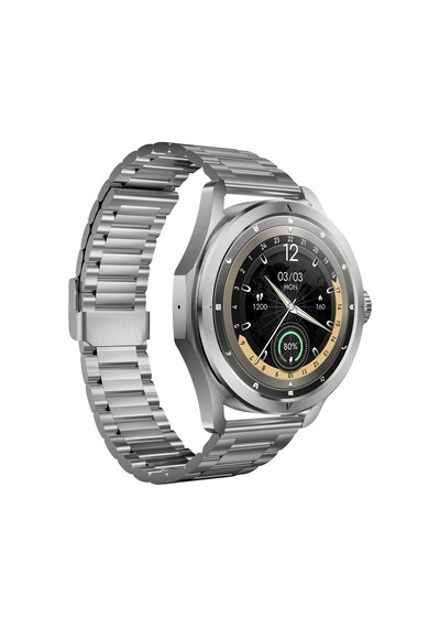 Kalobee Sk44 Business Amoled Ekran 3 Kordonlu Akıllı Saat İphone & Android Uyumlu,48 Mm Gümüş