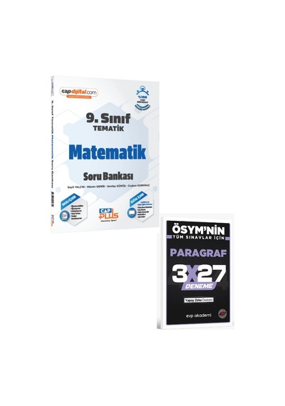 Çap 2027 9. Sınıf Matematik Tematik Plus Soru Bankası+ Evp Akademi Paragraf