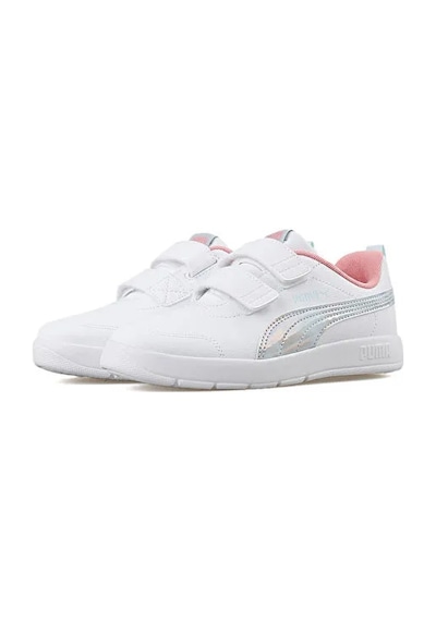 Puma Courtflexv3 Space Belle V Ps Çocuk Günlük Ayakkabı 40434501 Beyaz Beyaz
