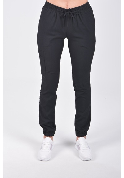 Siyah Likralı Jogger Pantolon Siyah Siyah