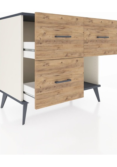 Hyperion Şifonyer 3 Çekmeceli 88x44x80 Aytaşı-antrasit/çam Antrasit/çam Hyperion Şifonyer 3 Çekmeceli 88x44x80 Aytaşı-antrasit/çam Antrasit/çam