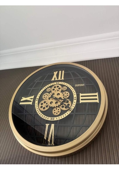Dupont Milano Dupont-crk-844-ka 63 Cm Çarklı Gold Renk Büyük Duvar Saati