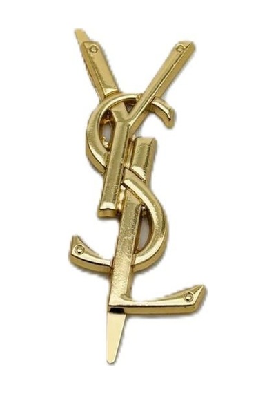 Çanta Aksesuar 7x3 Cm Gold Ysl Metal Plaka Etiket Süs