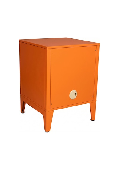 Alfafonet Ziglat Serisi Kilitli Metal Home Office Dolabı Cam Kapaklı Turuncu Ral 2004 450x600x450 Mm