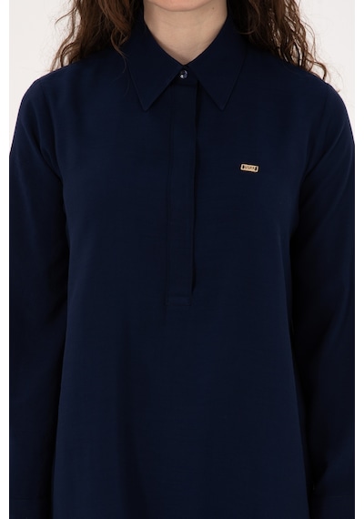 U.s. Polo Assn. Kadın Lacivert Gömlek Desenli 50316411-vr033 Lacivert