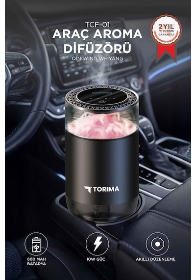 Araç İçi Aroma Difüzörü Hava Nemlendirici Şarjlı Oda Ve Araba Kokusu Tcf01 Qıngyıng Weıyang