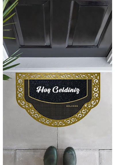 M&h Quality 98 Dekoratif Siyah Kapı Önü Paspası Hoş Geldiniz Yazılır Yıkanabilir Toz Alıcı Halı Kapı Önü Diğer