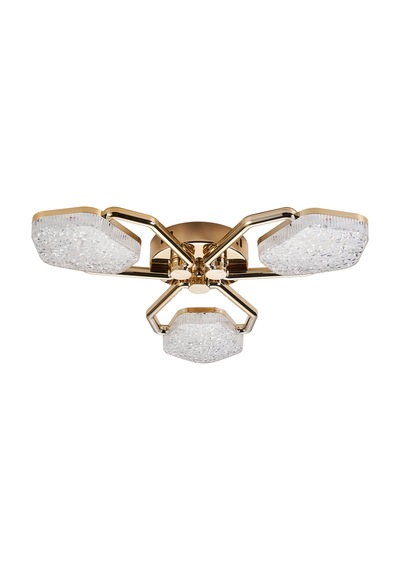Matiz 3'lü Gold Plafonyer Led Avize Gold
