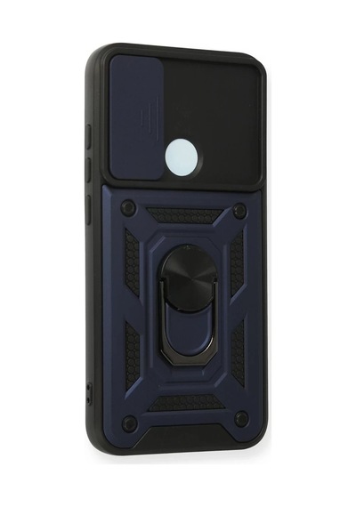Redmi Note 8 Kılıf Pars Lens Yüzüklü Silikon - Lacivert Bz8683140165314