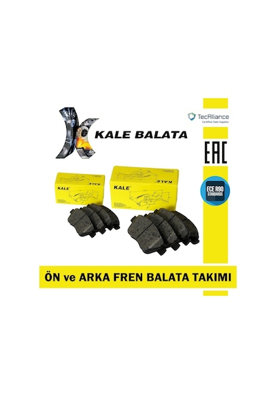 Vw Golf 7 2013-2019 Kale Ön ve Arka Fren Balatası