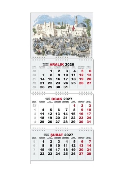 2027 Gemici Duvar Takvimi - Filistin