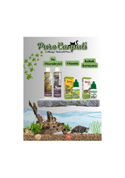 Purecanpati Kaplumbağa Tam Bakım Seti Vitamin Kabuk Koruyucu Su Düzenleyici