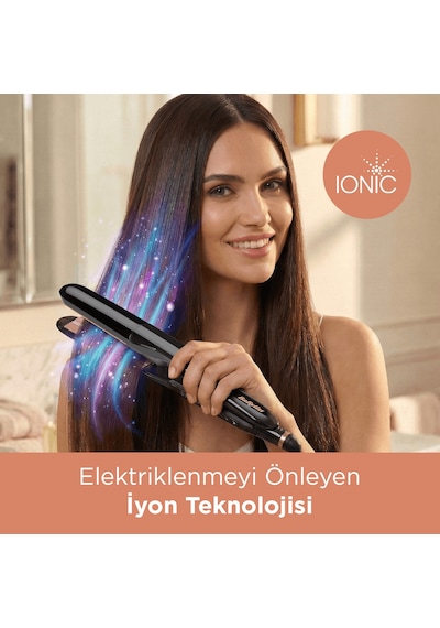 Babyliss Steam Smooth 39mm 230 Derece 5 Isı Ayarı Turmalin Seramik İyon Etkili Buharlı Saç Düzleştirici St493e