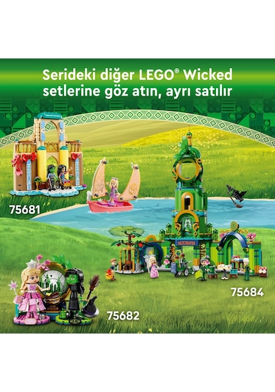 LEGO® Wicked Glinda ve Elphaba’nın Yurdu 75683 - 8 Yaş ve Üzeri Çocuklar için 2 Mini Bebek İçeren Fantastik Oyuncak Yapım Seti (740 Parça)