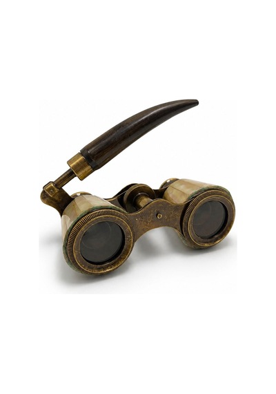 4 Adet Vintage Boynuz Saplı Pirinç Ve Kemik İşlemeli Dürbün El Tipi Teleskop, Dekoratif Antika Tarz Telescope, Monocular Diğer