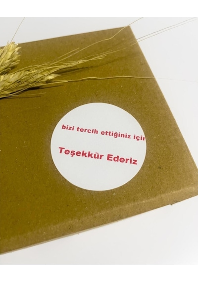 Düz Yazı Yuvarlak Yapışkanlı Etiket 5x5 Cm 100 Adet