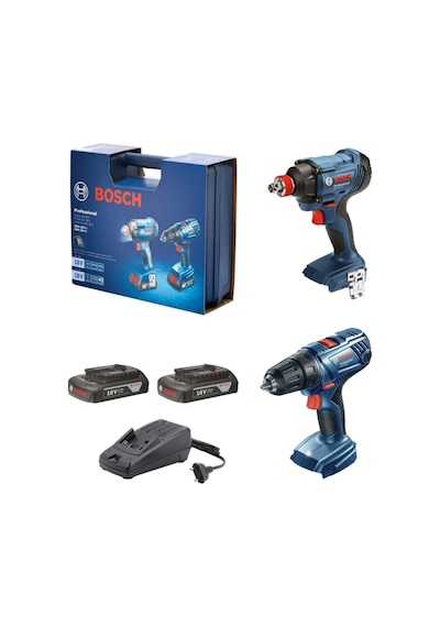 Bosch GSR 180-LI + GDX 180-LI(2x2Ah;Plastik) Somun Sıkma Makinesi - 06019G5222
