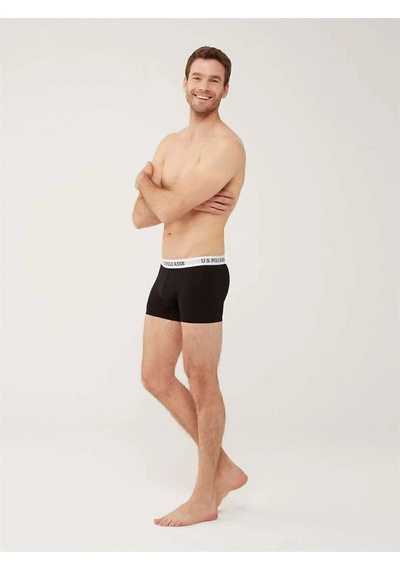 U.S. Polo Assn. Erkek Lisanslı Siyah Tekli Boxer Siyah