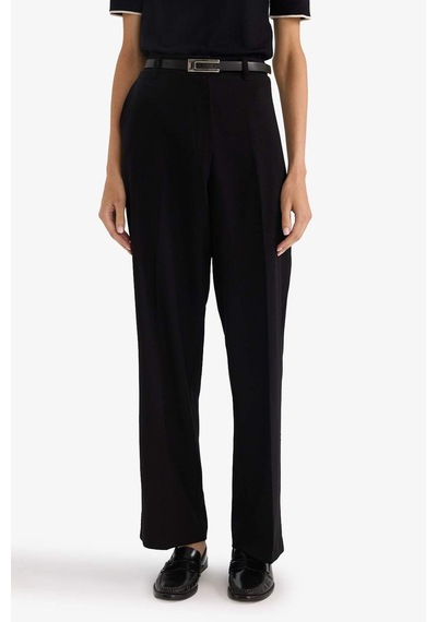 Defacto Straight Fit Çift Cepli Normal Bel Düz Paça Pantolon G7024ax25aubk81 Siyah-bk81