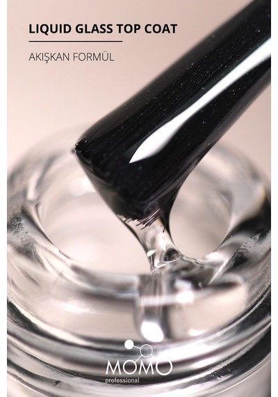 Momo Professional Kalıcı Oje İçin Liquid Glass Top Coat 9 Ml