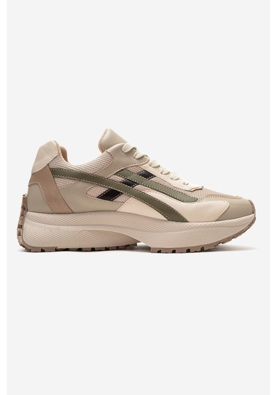 Calına Bej Yeşil Kadın Sneaker Bej - Yeşil