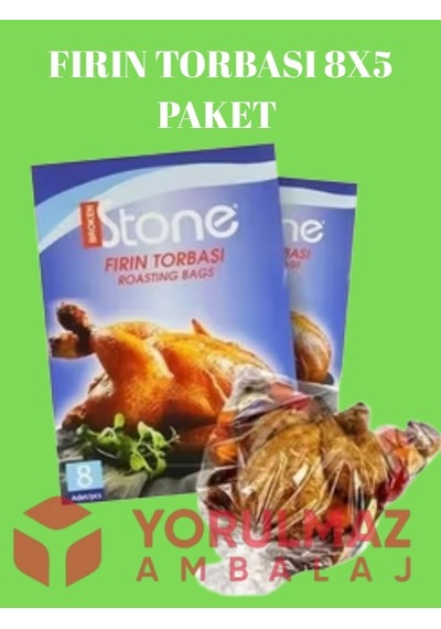 Stone Fırın Torbası 8x5 Paket Isıya Dayanıklı Yağlı Pişirme Torbası Fırında Pratik Ve Temiz Pişirme