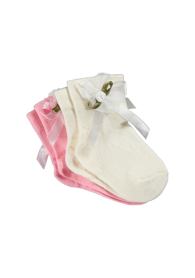 Civil Baby Rose Aksesuarlı Kıvrık 2'li 6- Bebek Kız Çorap Set Standart