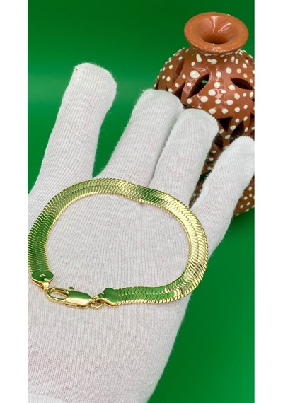 Xuping 14 Ayar İtalyan Yassı Model Bileklik Gold