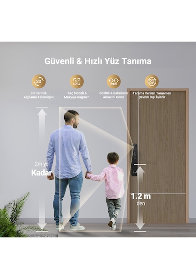 Ezviz Y3000fvp Plus, Aktif İnterkom Akıllı Kapı Kilidi Parmak İzi - Uygulama - Şifre - Kart - Yüz Tanıma - Avuç İçi Okuma Akıllı Otomatik Wifi Kapı Kiliti Ezviz Y3000fvp Plus, Aktif İnterkom Akıllı Kapı Kilidi Parmak İzi - Uygulama - Şifre - Kart - Yüz Tanıma - Avuç İçi Okuma Akıllı Otomatik Wifi Kapı Kiliti