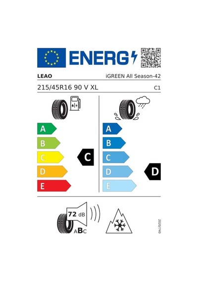 Leao 215/45R16 90V Xl Igreen All Season Oto Dört Mevsim Lastiği 2026