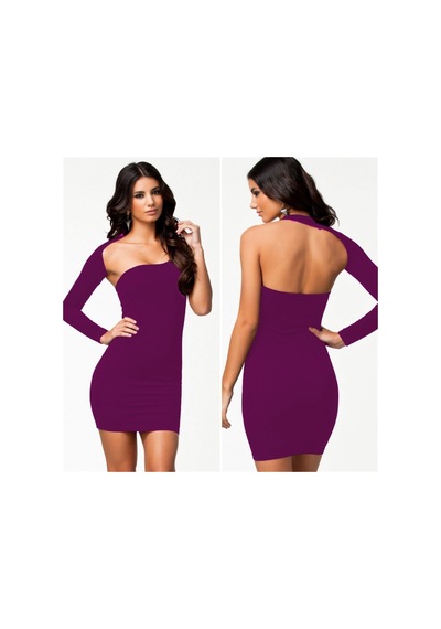 Asimetrik Mini Elbise - Mydr-865782 Çok Renkli