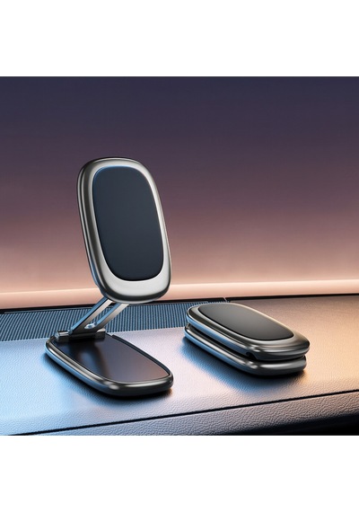 360 Dönebilen Araç İçi Telefon Tutucu Magsafe Özellikli Masa Üstü Lüks Telefon Tutucu Siyah