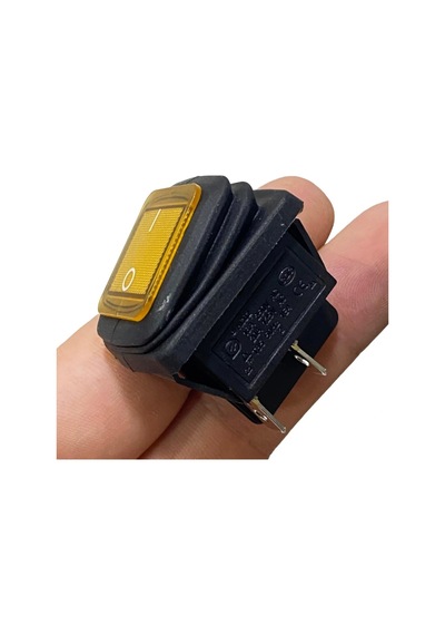 Ic-104w Geniş Körüklü Işıklı Anahtar On-off 4p Sarı