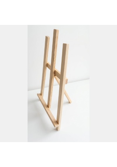 Ahşap Şövale Sergileme Standı 50 Cm - Doğal Ahşap Rengi