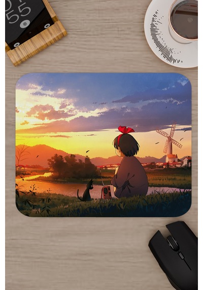 Kiki's Delivery Service Anime V3 - 22x18 Gaming Kauçuk Kaymaz Taban Mouse Pad Fare Altlığı