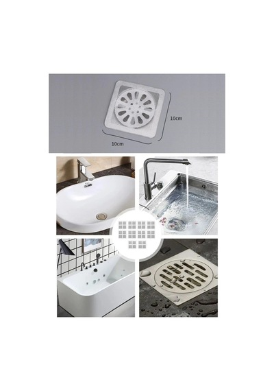 Biishe 10'lu Banyo Ve Mutfak Lavabo Koku Önleyici Ve Haşere Böcek Önleyici Gider Filtresi Çok Renkli
