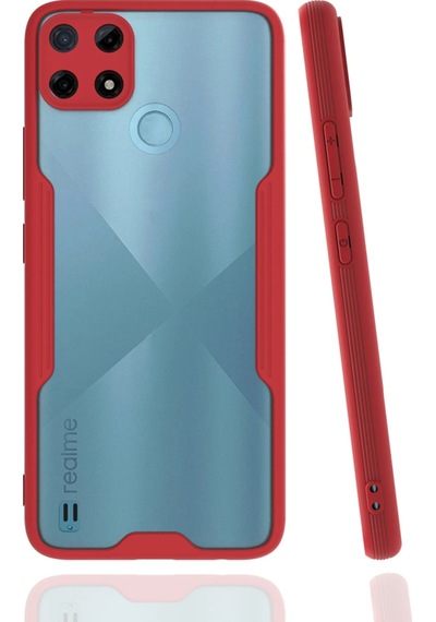 Newface Realme C25y Kılıf Platin Silikon Semeglbl - 27 - Kırmızı