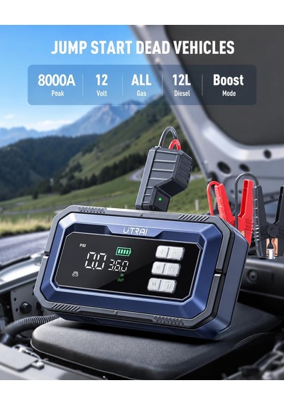 Tr Jstar Js30 16000mah 7000a Bitik Akü Çalıştıran Jump Starter Akü Takviye Cihazı+lastik Şişirme+ Obd2 Araç Te