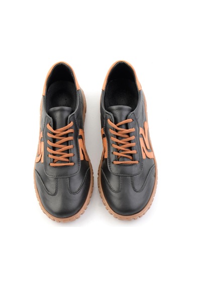 Bambi Siyah Hakiki Deri Kadın Sneaker K01753005703