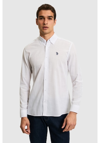 U.s. Polo Assn. Erkek Beyaz Gömlek Basic 50324660-vr013