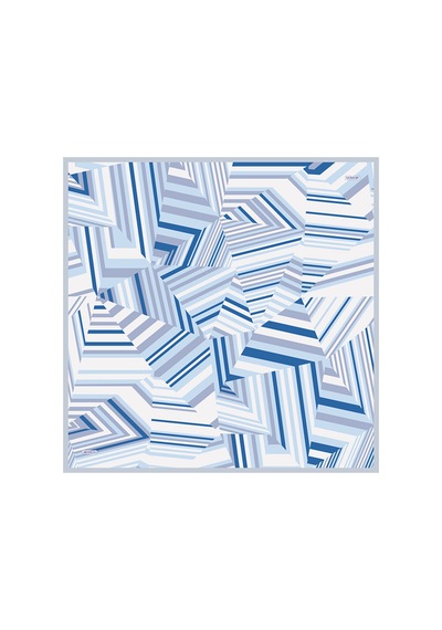 Arancia Mavi 90x90 İpek Twill Eşarp Mavi Mavi